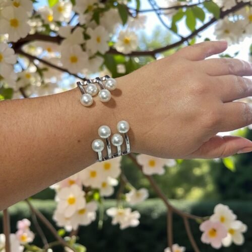 Bracelete pérolas 4 garras