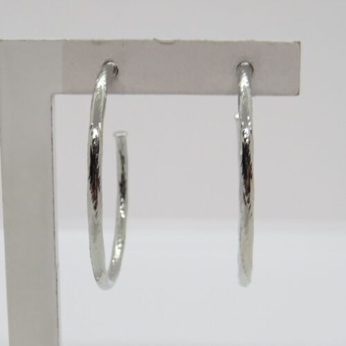 Argola Média Prateada (pino)