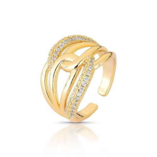 Anel Infinity Glam Dourado