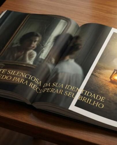 High-end editorial photography for: A Morte Silenciosa da Sua Identidade e O Segredo Para Recuperar Seu Brilho