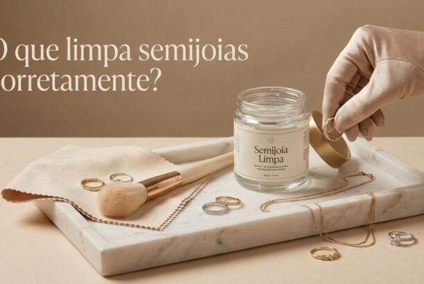 High-end editorial photography for: O que limpa semijoias corretamente? Do prático ao ritual de renovação